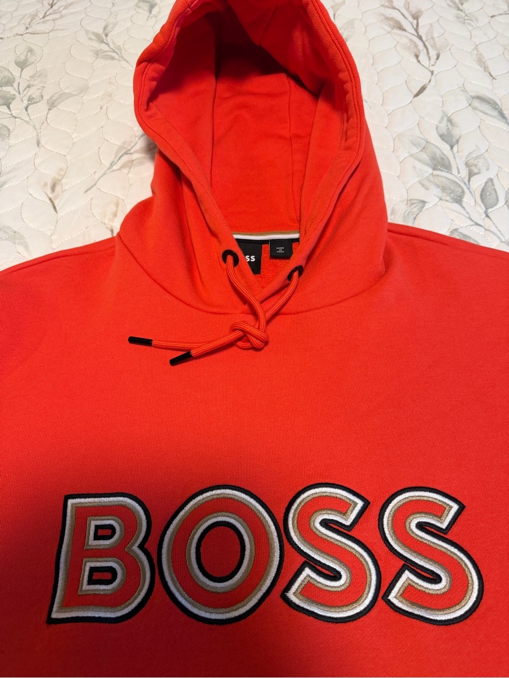 Boss Orange/ Red Hooded Sweatshirt with Embroidered Logo